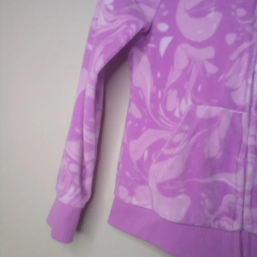 Juicy Couture Jacket Girls 7 Fleece Full Zip Pocket Pink